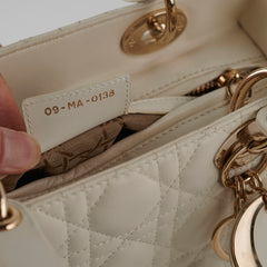 Christian Dior Lady Dior Medium White