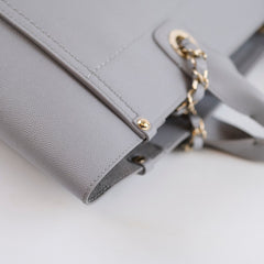 Chanel Deauville Medium Light Grey Stud