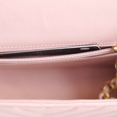 Chanel Mini Rectangular Chevron GHW