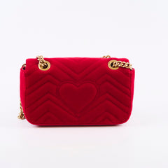 Gucci Marmont Velvet Red Small