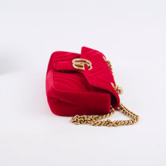 Gucci Marmont Velvet Red Small