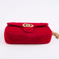 Gucci Marmont Velvet Red Small