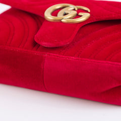 Gucci Marmont Velvet Red Small
