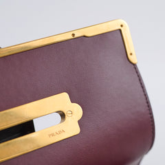 Prada Cahier Crossbody Burgundy/Black