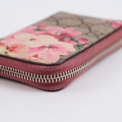 Gucci GG Supreme Blooms Zip Around Wallet
