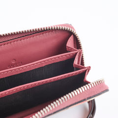 Gucci GG Supreme Blooms Zip Around Wallet