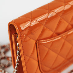Chanel Wallet On Chain Orange Patent WOC