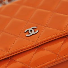 Chanel Wallet On Chain Orange Patent WOC