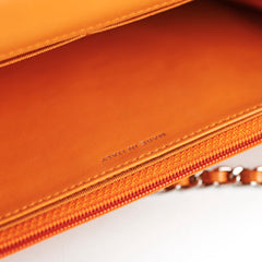 Chanel Wallet On Chain Orange Patent WOC
