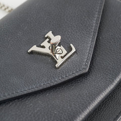 Louis Vuitton MyLockme Chain Pochette Calfskin Black