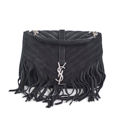 Saint Laurent Suede Black Tassel