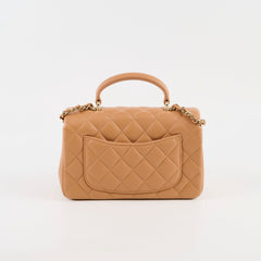 Chanel Top Handle Mini Rectangular Beige