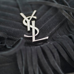 Saint Laurent Suede Black Tassel