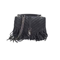 Saint Laurent Suede Black Tassel