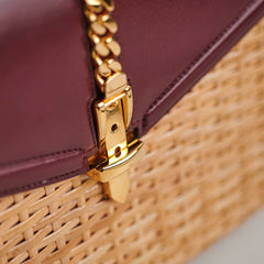 Gucci Woven Top Handle Burgundy