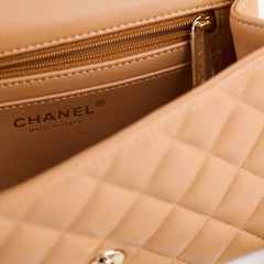 Chanel Top Handle Mini Rectangular Beige