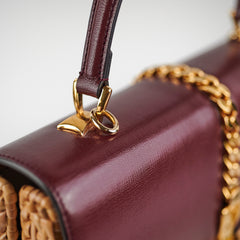 Gucci Woven Top Handle Burgundy