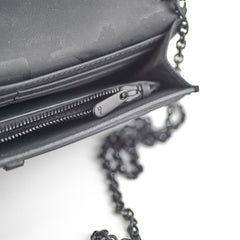 Christian Dior Saddle Pouch on Chain Ultramatte Black - April 2024