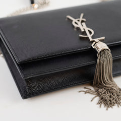 Saint Laurent Kate Tassel Wallet on Chain Black