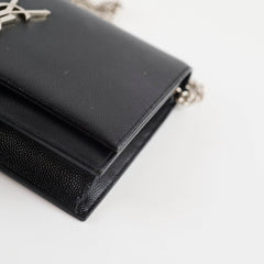 Saint Laurent Kate Tassel Wallet on Chain Black