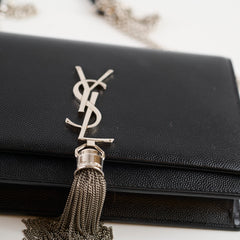 Saint Laurent Kate Tassel Wallet on Chain Black