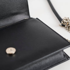 Saint Laurent Kate Tassel Wallet on Chain Black