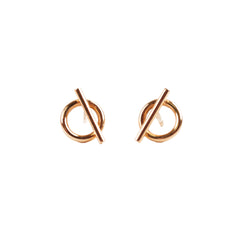 Hermes Enchappe Rose Gold Earrings