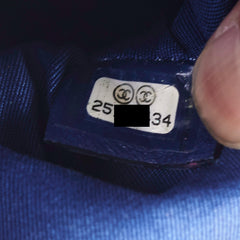 Chanel O case Medium Exotic Leather Blue