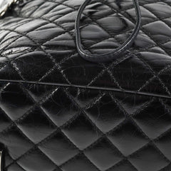 Chanel Black Distressed Calfskin Backpack
