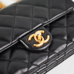 Chanel Seasonal Mini Rectangular Flap Lambskin Black