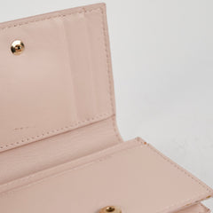 Christian Dior Cannage Card Holder Pink Lambskin