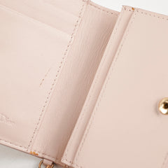 Christian Dior Cannage Card Holder Pink Lambskin