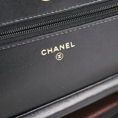 Chanel Wallet On Chain WOC Lambskin Black - Microchipped
