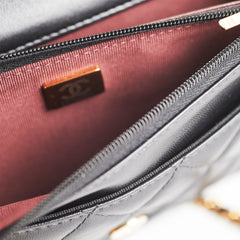 Chanel Wallet On Chain WOC Lambskin Black - Microchipped