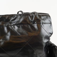 Chanel Medium 22 Black Goatskin