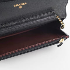 Chanel WOC Wallet On Chain Caviar Black