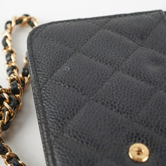 Chanel WOC Wallet On Chain Caviar Black