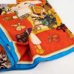 Hermès Kachinas 140cm Cashmere Scarf Orange