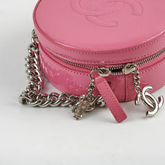 Chanel Patent Round As Earth Crossbody Bag Pink
