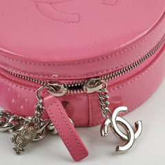 Chanel Patent Round As Earth Crossbody Bag Pink