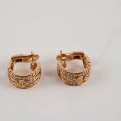 Bulgari Parentesi 18k Diamonds Earrings Rose Gold