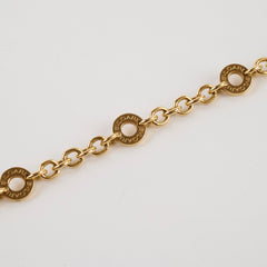 Bulgari 18k Engraved 6 Circle Yellow Gold Bracelet