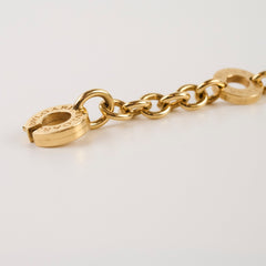 Bulgari 18k Engraved 6 Circle Yellow Gold Bracelet