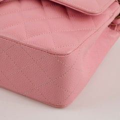 Chanel Vintage Classic Flap M/L 24K GHW Caviar Pink