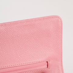 Chanel Vintage Classic Flap M/L 24K GHW Caviar Pink