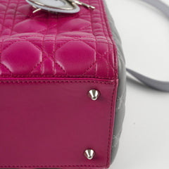 Christian Dior Lady Dior Medium Bicolour Purple/Grey