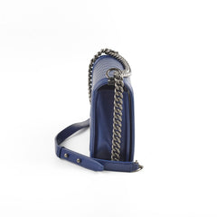 Chanel New Medium Boy Dark Blue 21