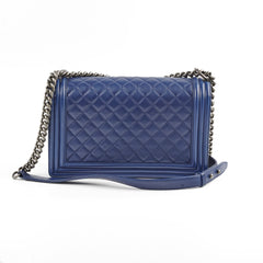 Chanel New Medium Boy Dark Blue 21