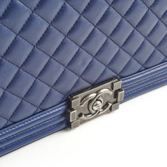 Chanel New Medium Boy Dark Blue 21