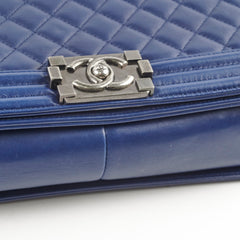 Chanel New Medium Boy Dark Blue 21